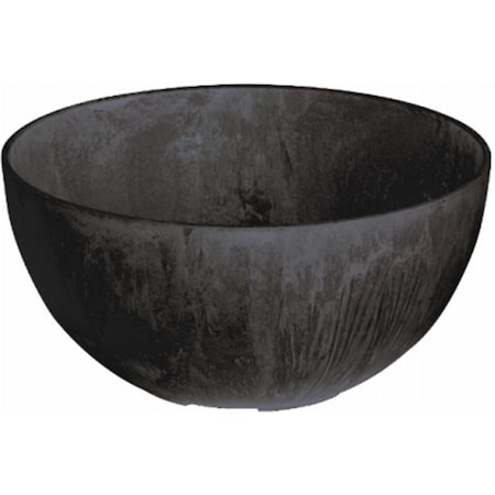 Grandoldgarden 31128 12 in. Napa Bowl Planter, Black GR2061717